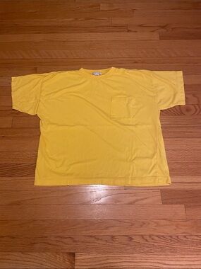 Vintage single stitch t-shirt Lindsey Blake yellow XL